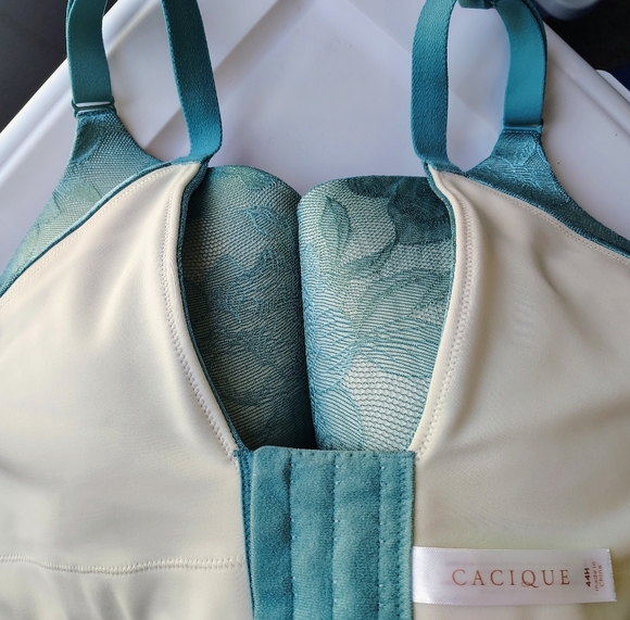 Cacique Bra Lace Set 2, Women's Bras Intimates Underwear Gray and Green, sz 44H. - Picture 12 of 17
